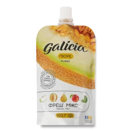 Пюре Galicia Фреш мікс із суміші фруктів, 100г