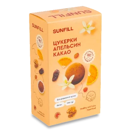 Цукерки SunFill апельсин-какао, 120г