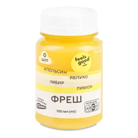 Сік Feels good свіжий з апельсина, яблука, імбира та лимона, 100мл