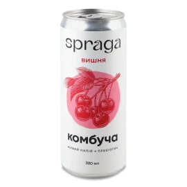 Напій Spraga Комбуча вишня слабогазований, 330мл