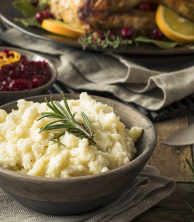 Пюре с запеченным чесноком и бальзамическим уксусом