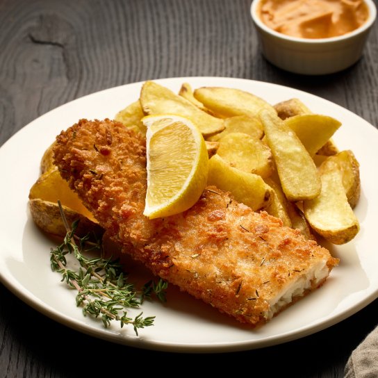 Запечене рибне філе з вівсяно-сирною скоринкою