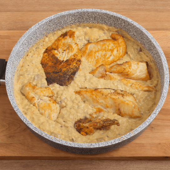 Вершкове ризото з куркою і грибами