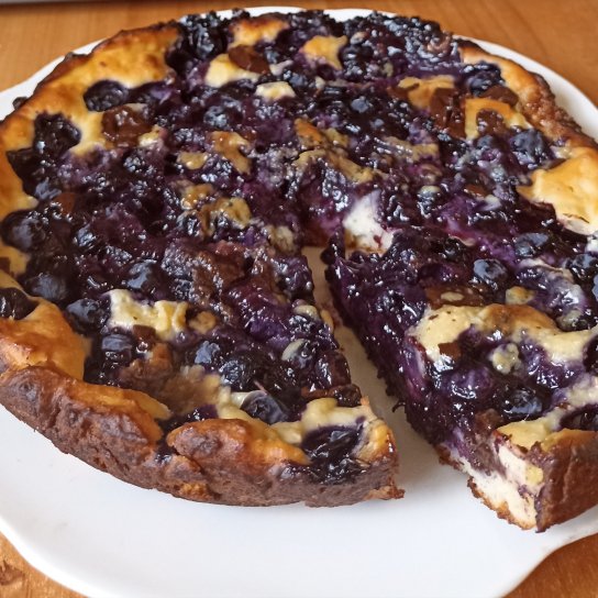 Сирник з чорницею та шоколадом