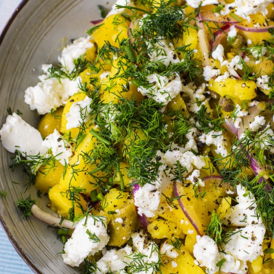 Грецький картопляний салат