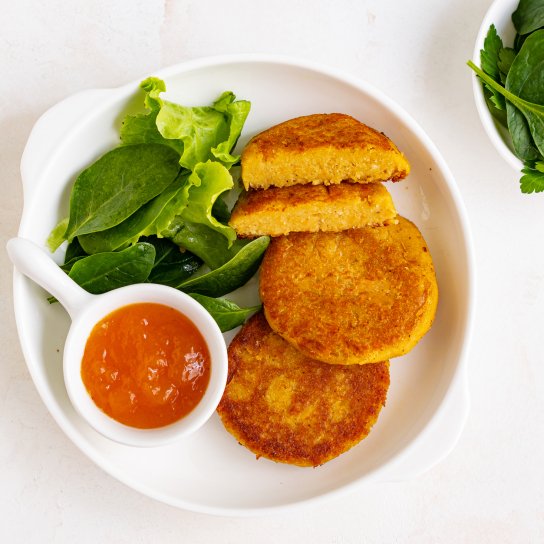 Котлети з сочевиці із засмажкою