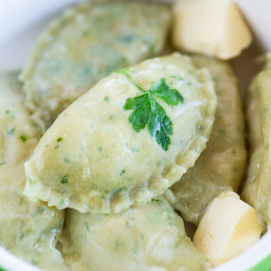 Вареники з капустою і сиром