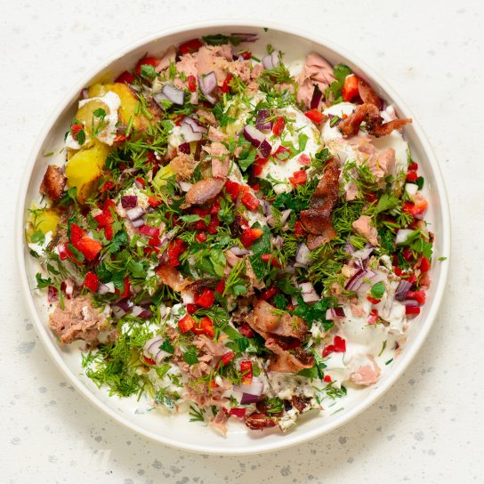 Картопляний салат з тунцем