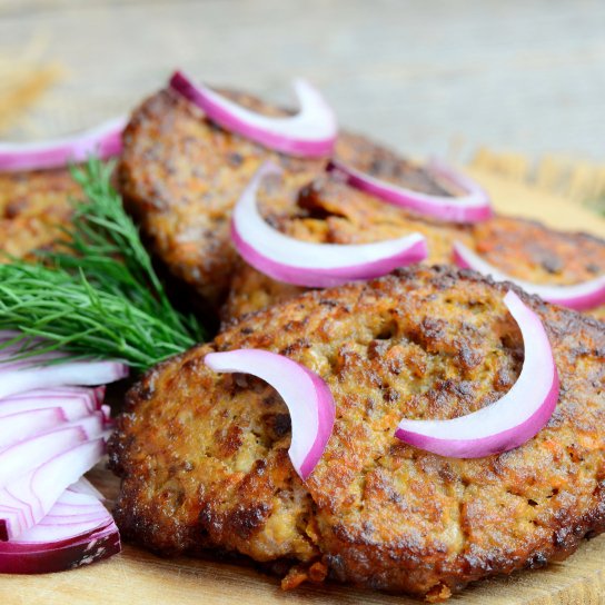 Печінкові котлети із засмажкою