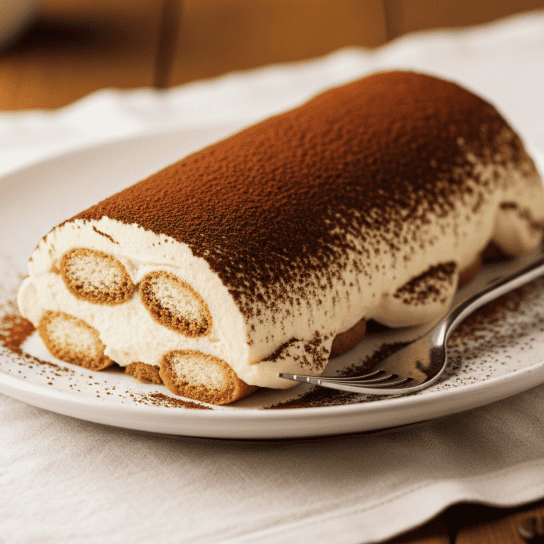 Рулет із маскарпоне з печивом