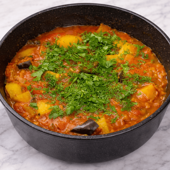 Рагу з кабачками та баклажанами