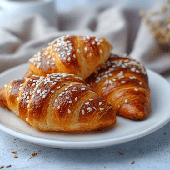 Рогалики із сиром і шинкою