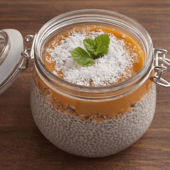 Чіа пудинг з фруктовим пюре