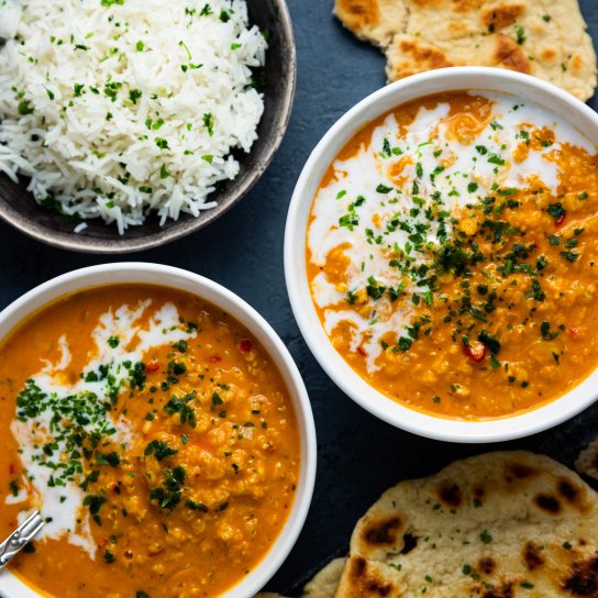 Карі з сочевицею і кокосовим молоком