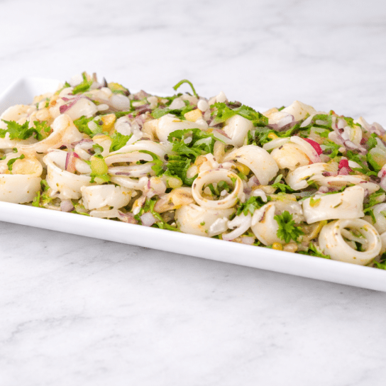 Європейський салат з морепродуктами