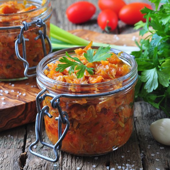 Кабачкова ікра кубиками
