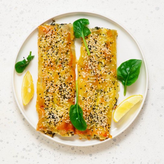 Роліні з сиром і шпинатом