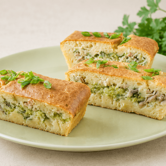 Заливний пиріг з куркою і кабачком
