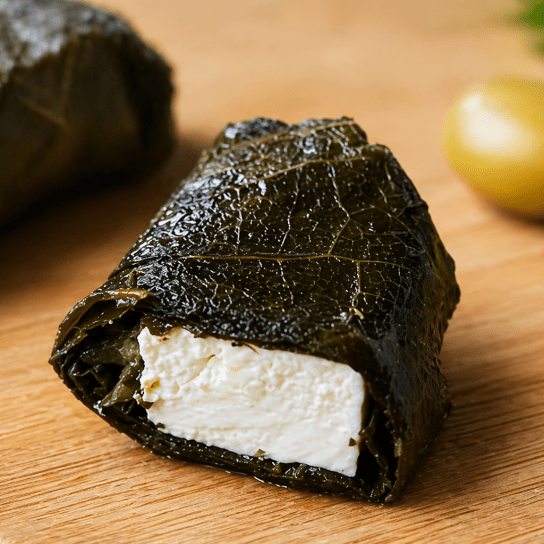 Фета у виноградному листі