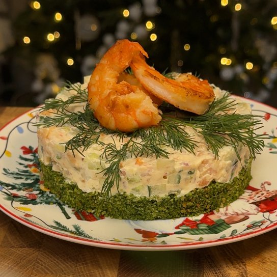 Салат з креветками