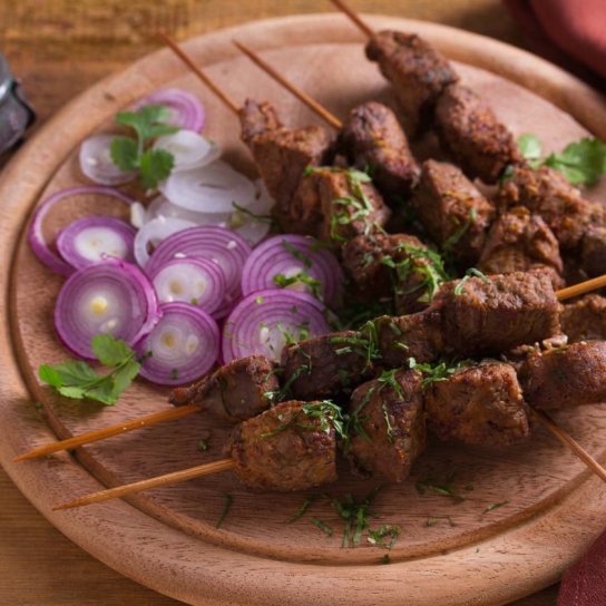 Шашлички з курячої печінки