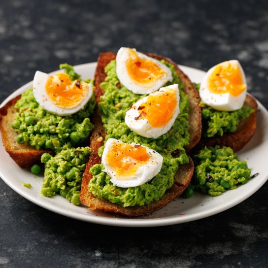 Тост із подрібненим горохом