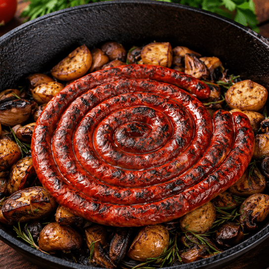 Ковбаски на мангалі