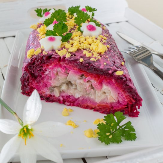 Салат Шуба рулетом