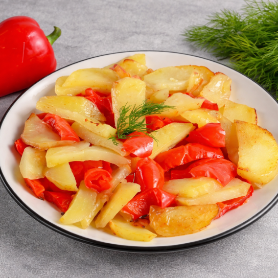 Картопля з болгарським перцем