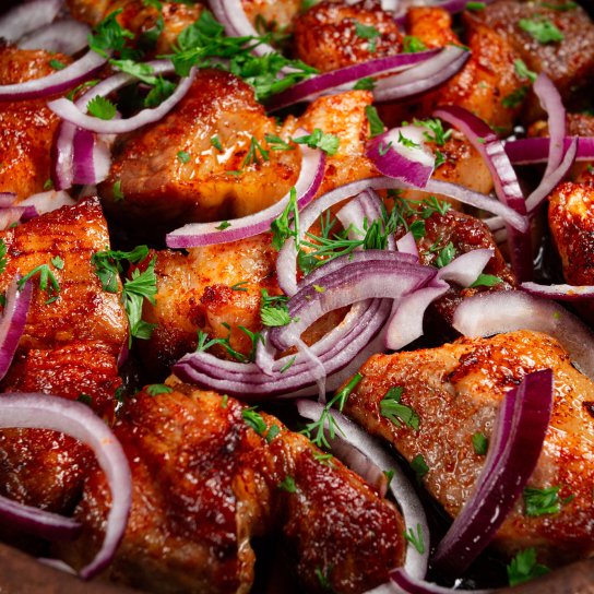 Шашлик на сковороді