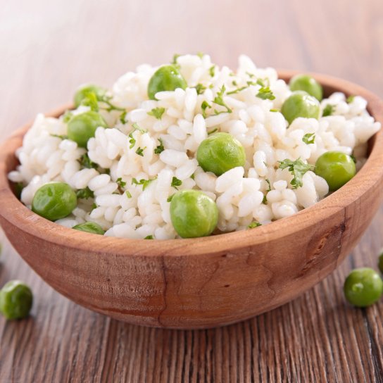 Рис з горошком під сиром