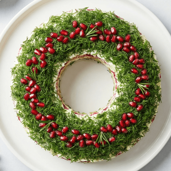 Салат «Рождественский венок» с курицей