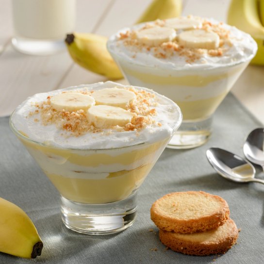 Банановий чизкейк у склянці