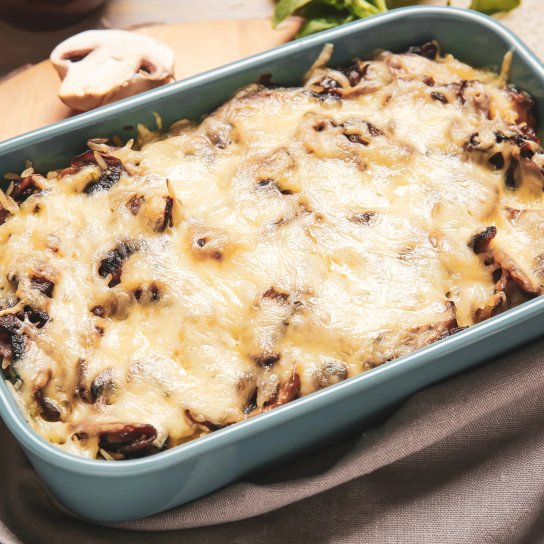 Запіканка з нутом і грибами