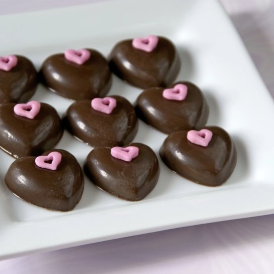 Шоколадні цукерки-серденька
