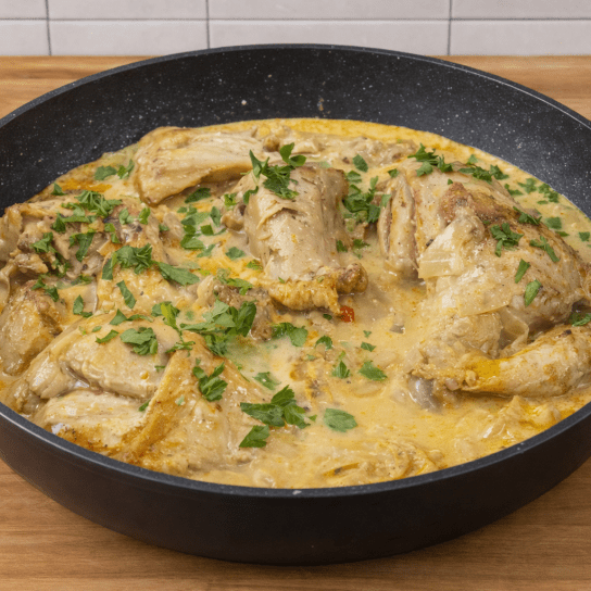 Курячі ніжки в сметанному соусі