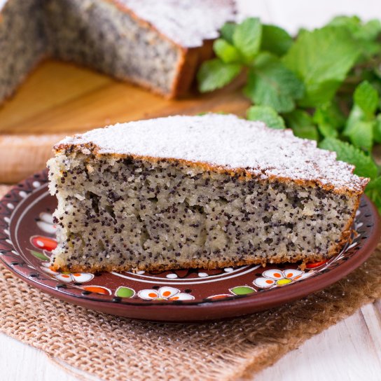 Сирний кекс з маком