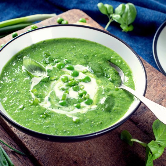 Гороховий крем-суп з фетою