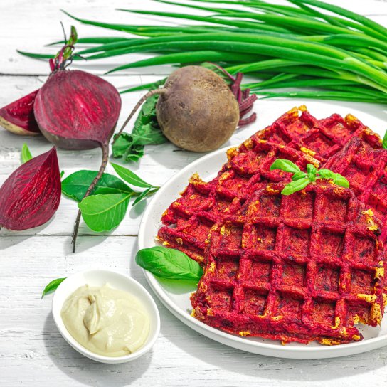 Сирно-бурякові вафлі