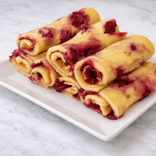 Млинці з вишнями в духовці