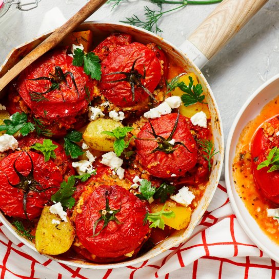 Фаршировані томати по-грецьки