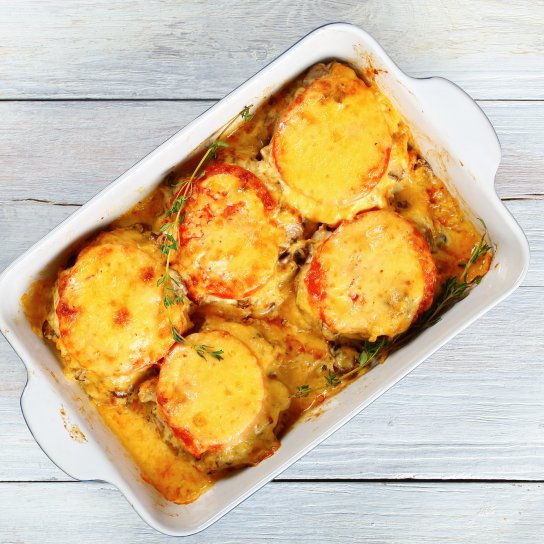 М’ясо по-французьки з грибами