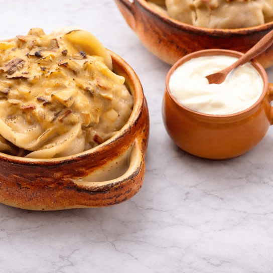 Пельмені в горщиках