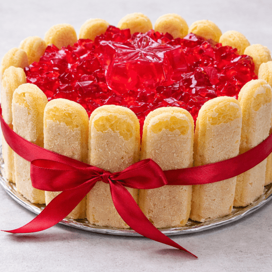 Торт без випікання з печивом та желе