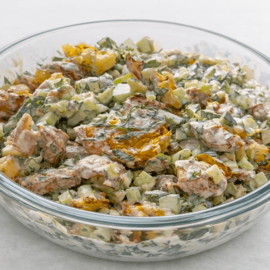 Німецький салат із запеченої картоплі