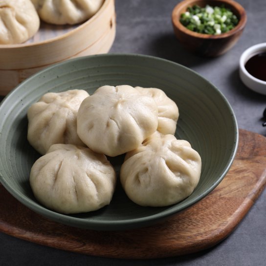 Булочки бао з сиром і кукурудзою