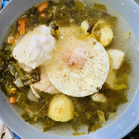 Зелений борщ із щавелем