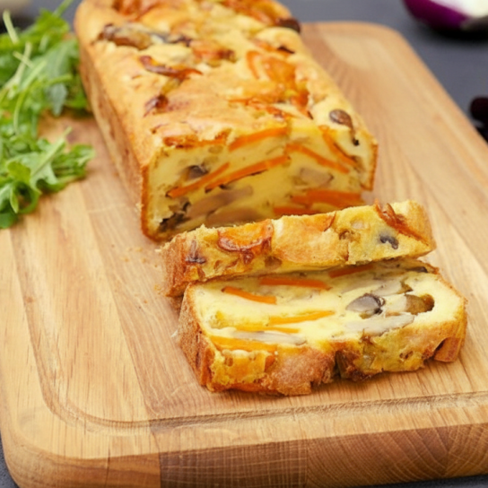 Морквяна запіканка з печерицями