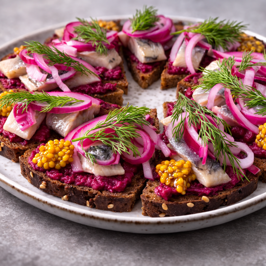 Канапки з оселедцем