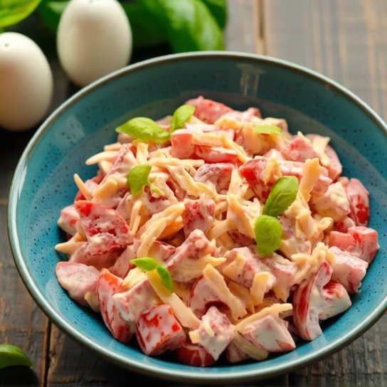 Салат з помідорами і сиром